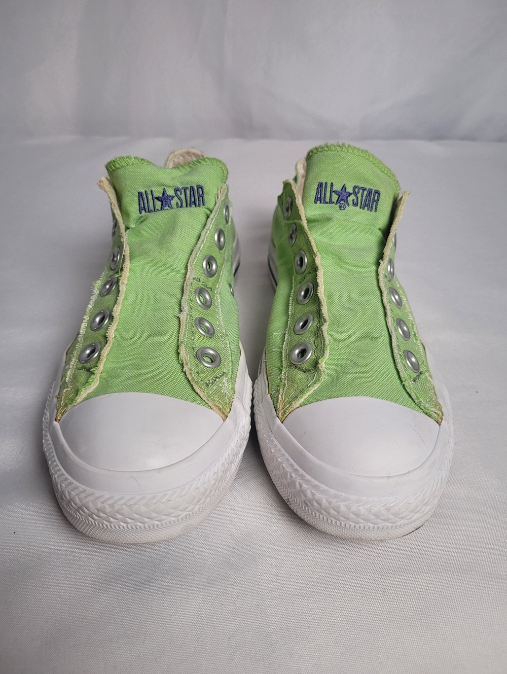 Converse All Star Low Top Lime Green No Laces Slip On Shoe Unisex M 5.5 W 7.5 - Picture 3 of 9